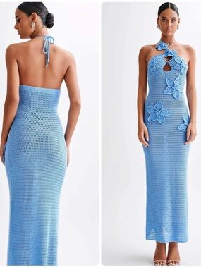 Meshki kyla flower crochet dress